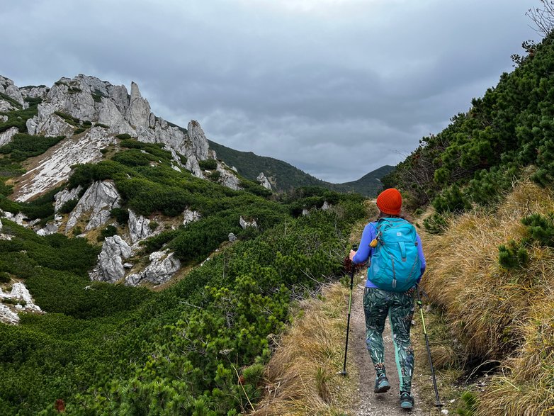 Szlak na Siwy Wierch z Wyżniej Huciańskiej Przełęczy, słowackie Tatry Zachodnie. 