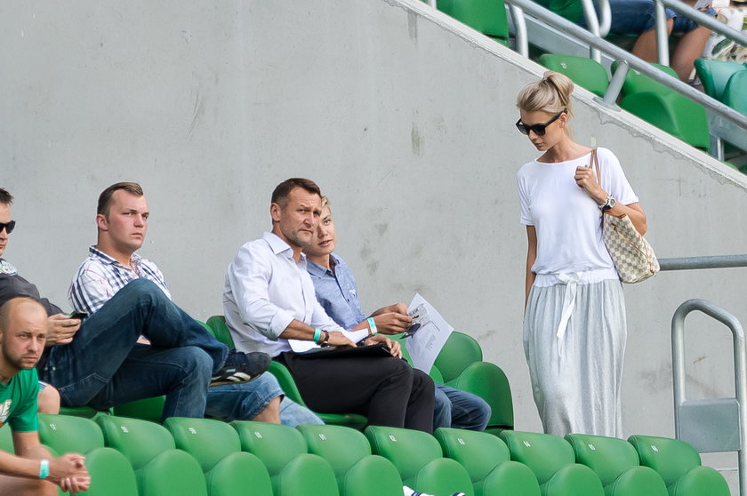 Pracownik Borussii na meczu Śląska