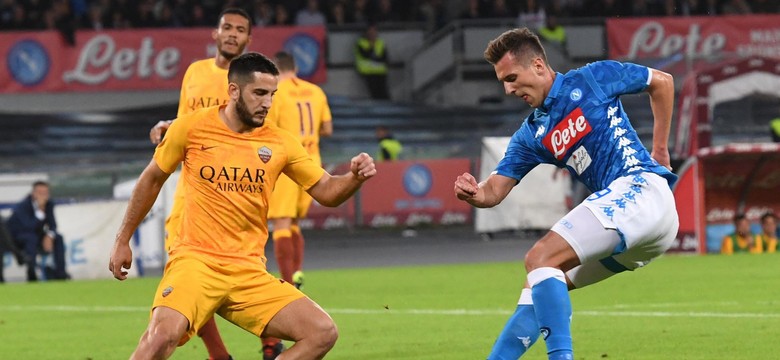 Liga włoska: 56 minut Milika i kwadrans Zielińskiego. Napoli uratowało w końcówce remis z Romą