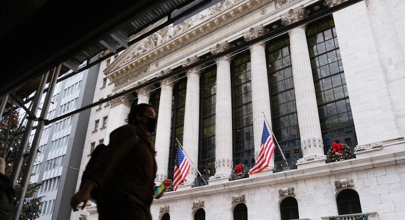 Omicron has brought volatility to Wall Street.John Moore/Getty Images