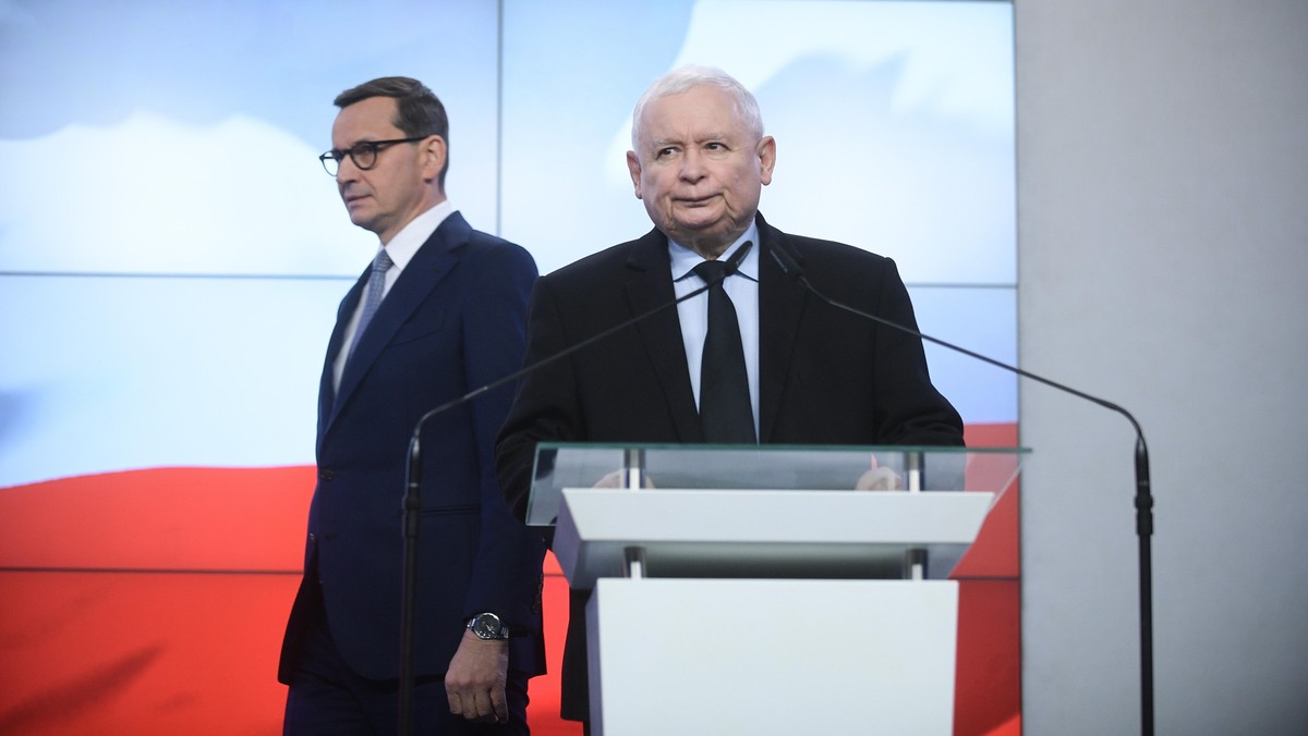 Prezes PiS Jarosław Kaczyński i premier Mateusz Morawiecki