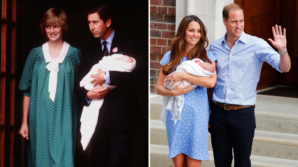 Diana w 1982 r. i Kate w 2013 r.