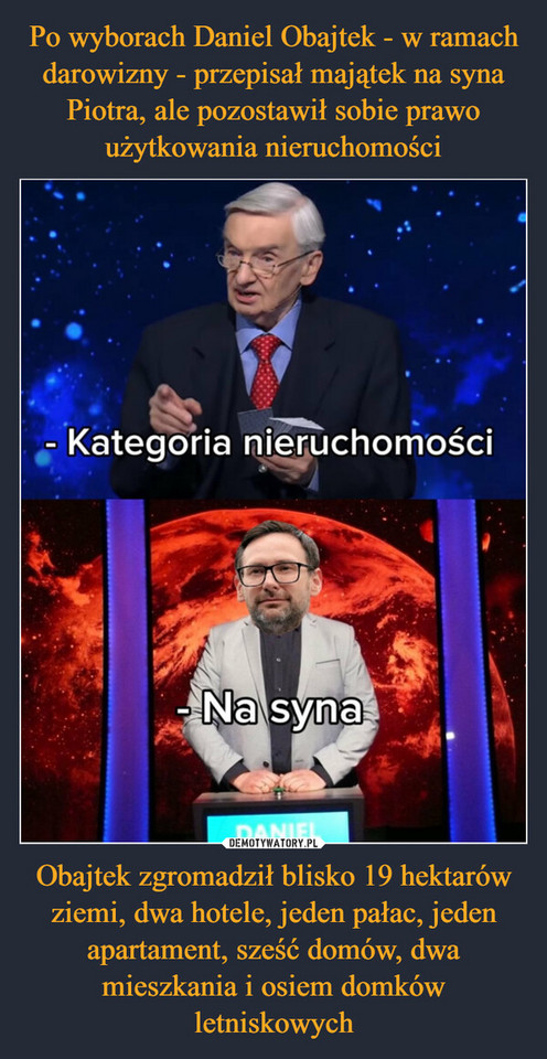 Daniel Obajtek przepisał majątek na syna. Internet zareagował [MEMY ...
