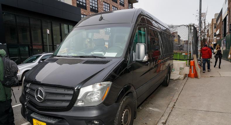 Electric Guest's Sprinter isn't converted like a traditional camper vans that people use to traverse thousands of miles.