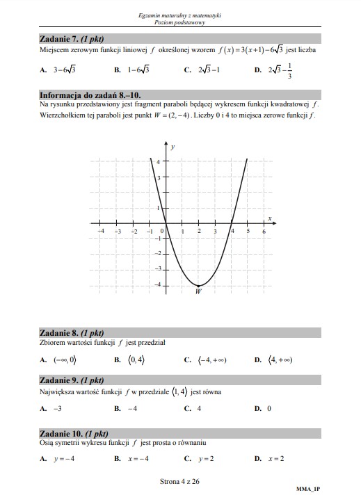 Matura 2019 Matematyka Poziom Podstawowy Arkusze I Odpowiedzi