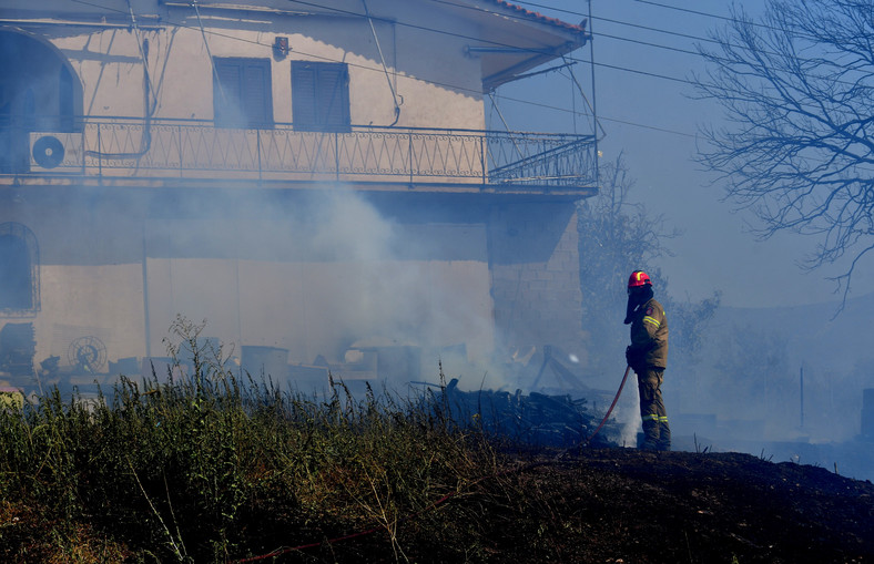 Pożar w pobliżu Metochi, Rodos