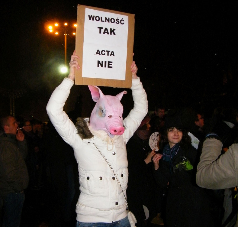 Protest przeciwko ACTA, styczeń 2012 r
