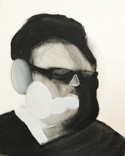 'Szkice do portretu 9', Cezary Bednarczyk, olej na płótnie, 50x40 cm