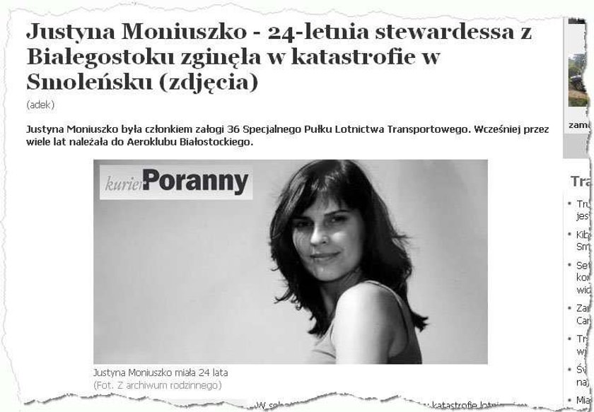 Piękna stewardessa zginęła w katastrofie