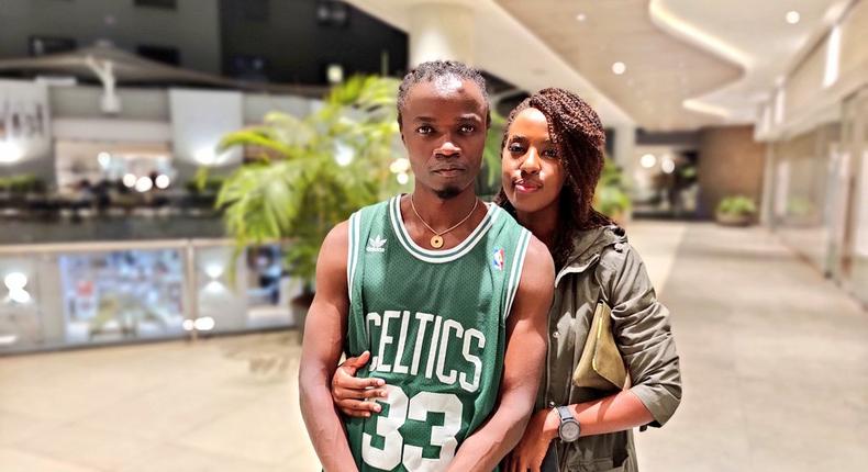 Kenyan rapper Juliani with his girlfriend. former Machakos First Lady Lillian Ng'ang'a