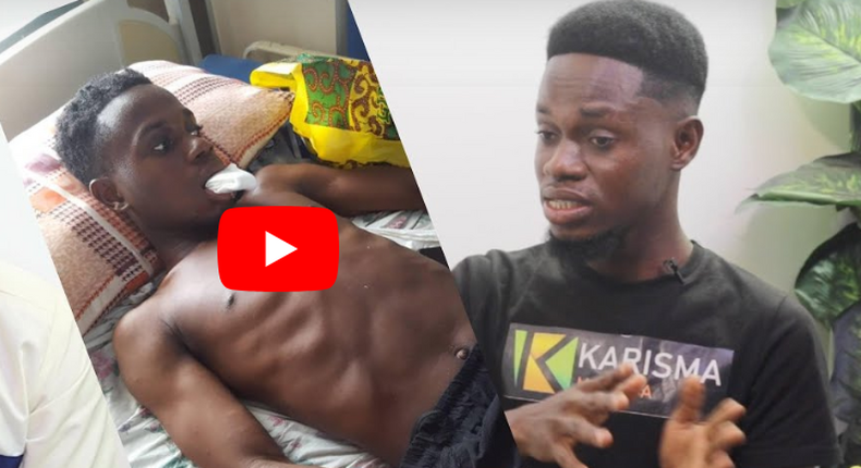 Vlogger loses 8 of his teeth after jumping from the Dzorwulu Overhead (video)