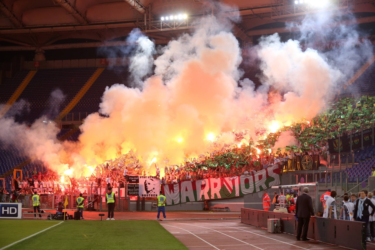 Kibice Legii rozrabiali w Rzymie. UEFA znów ukarze klub z Warszawy?