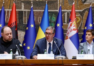 Ruslan Stefančuk, Aleksandar Vučić, Ana Brnabić