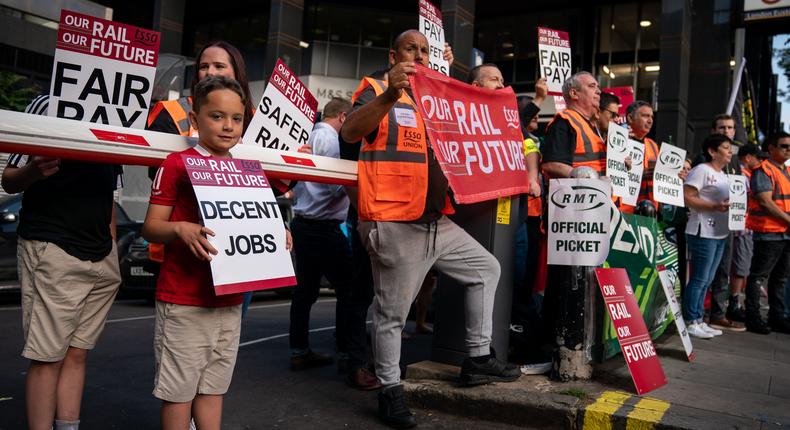 UK railway workers have gone out on strike over pay, jobs and working conditions.