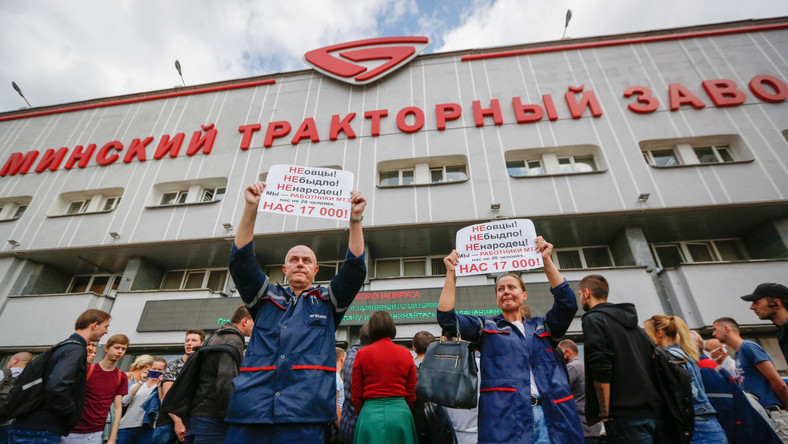 Białoruś. Protesty w zakładach państwowych