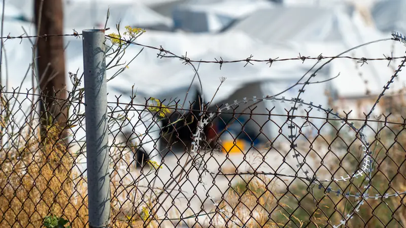 Obóz dla uchodźców na greckiej wyspie Lesbos