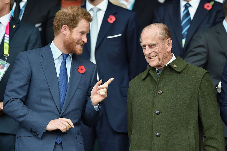 Książę Harry i książę Filip (Londyn, 31 października 2015 r.)