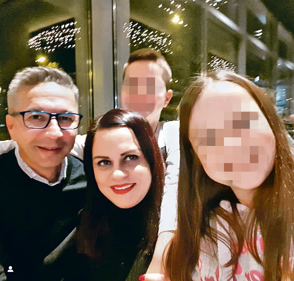 Dejan Pantelić sa porodicom