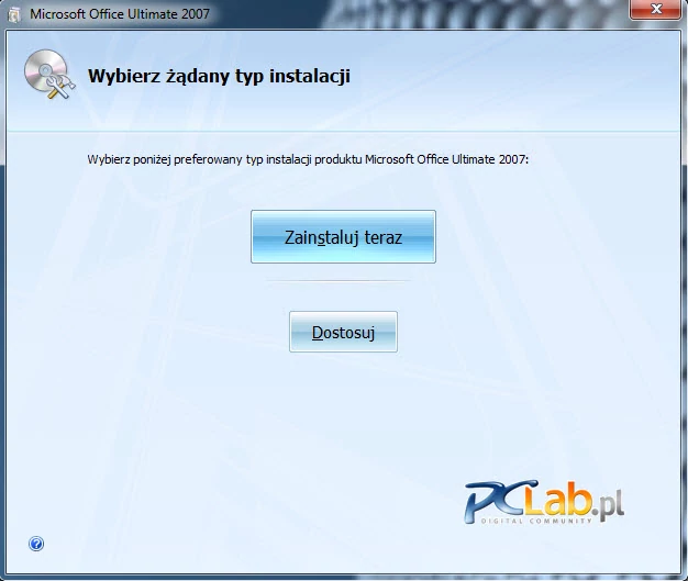Instalacja MS Office 2007 – prościej już się nie da (kliknij, aby powiększyć)