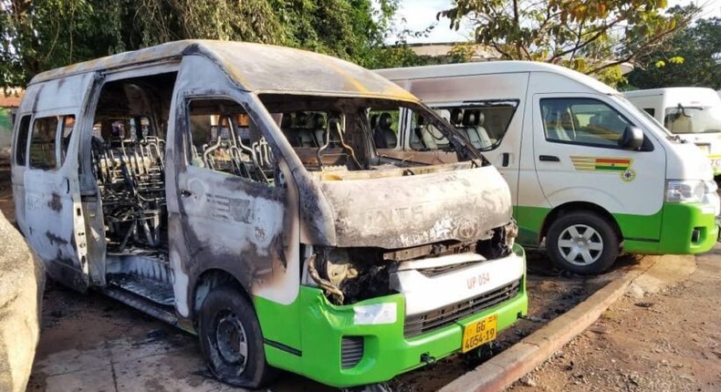 STC bus terminal burnt