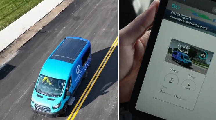 Az új „e-út” fel tudja tölteni az elektromos járműveket menet közben. / Fotó: NBC News