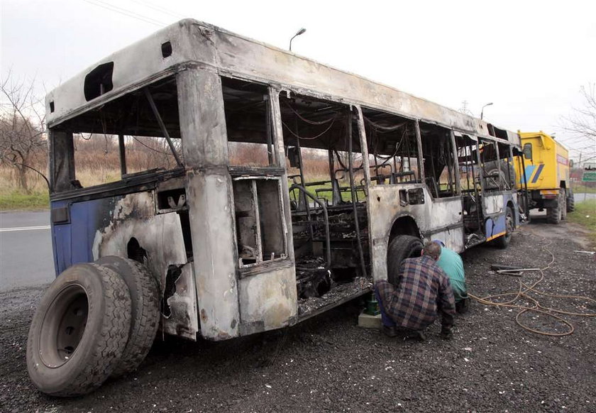 Autobus spłonął jak zapałka