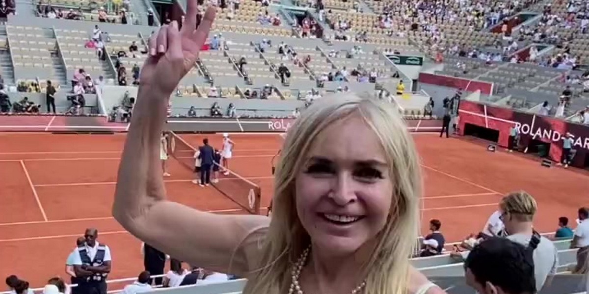 Monika Olejnik na Roland Garros.