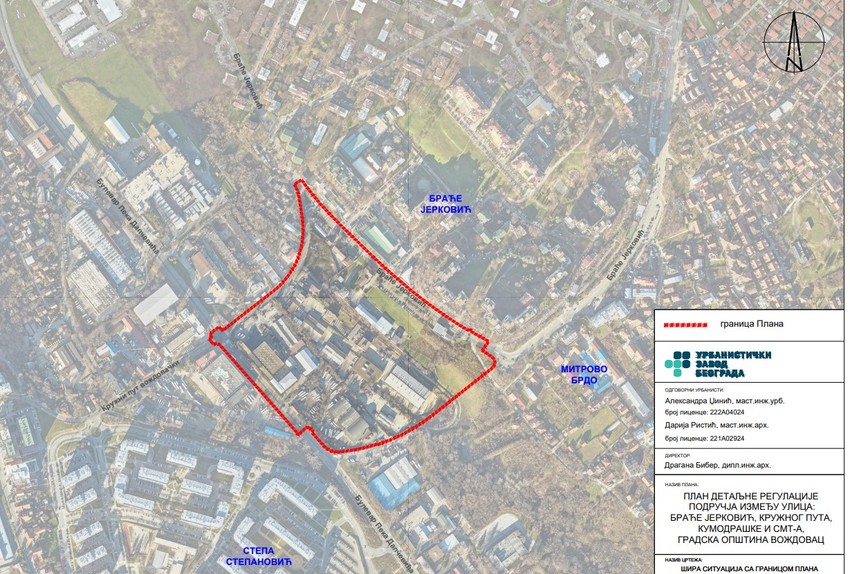 Mapa novog naselja na Voždovcu