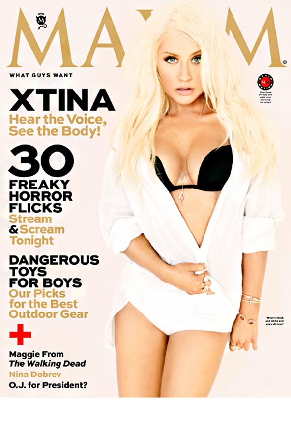 Christina Aguilera szexi fehérneműben a Maxim magazin címlapján - Glamour
