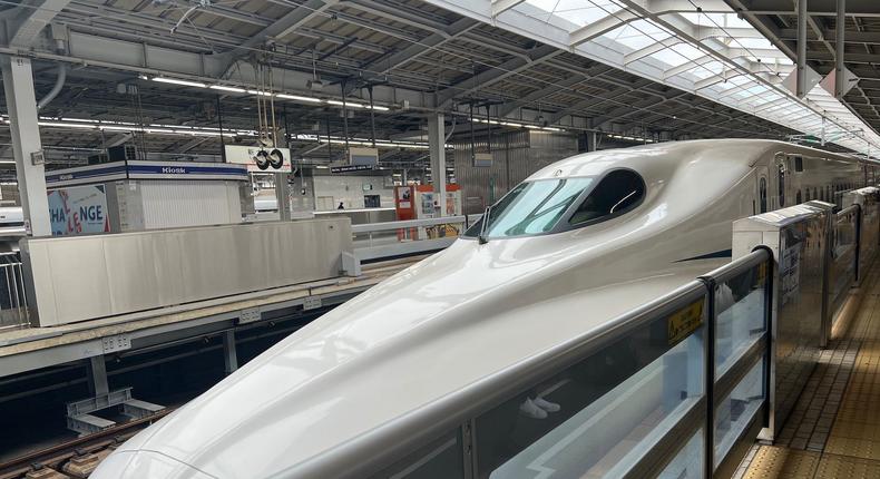 The needle-nose tip of the bullet train at Osaka Station.Taylor Rains/Insider