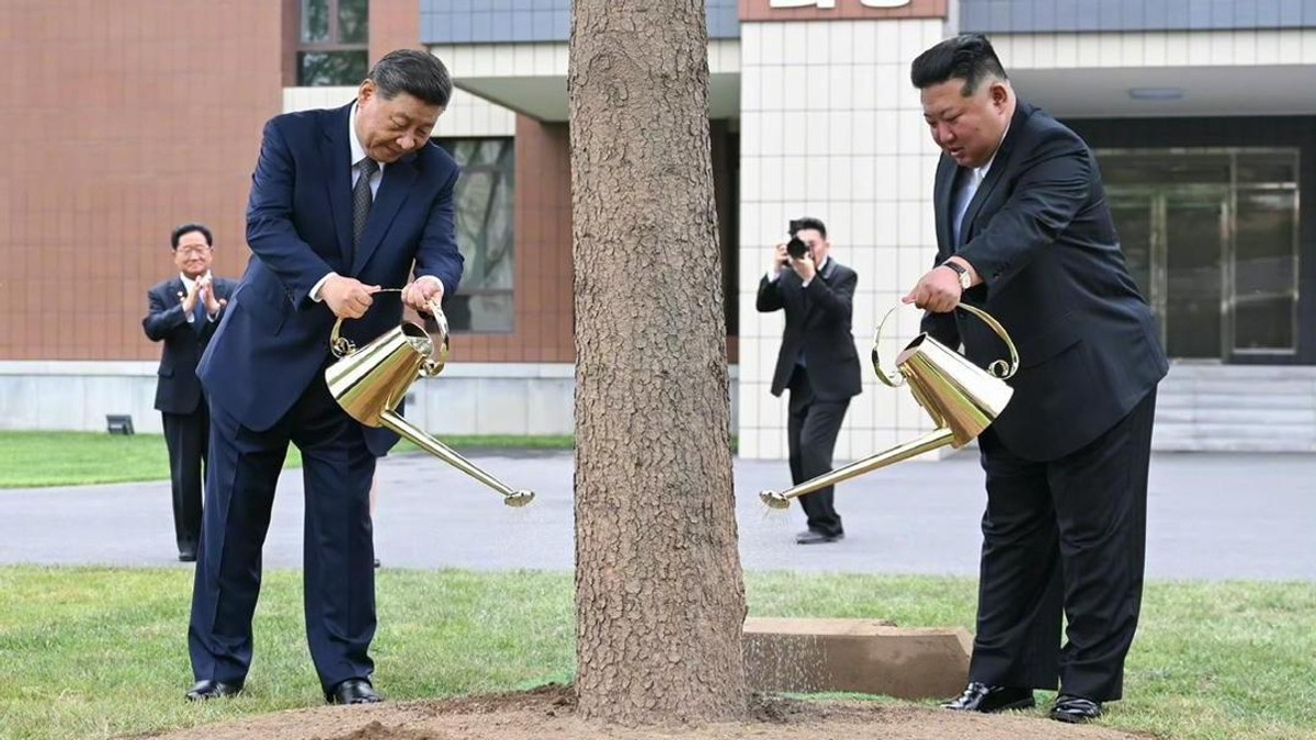 Si i Kim su zasadali jelu kao simbol njihovog večnog prijateljstva | Foto: Xinhua
