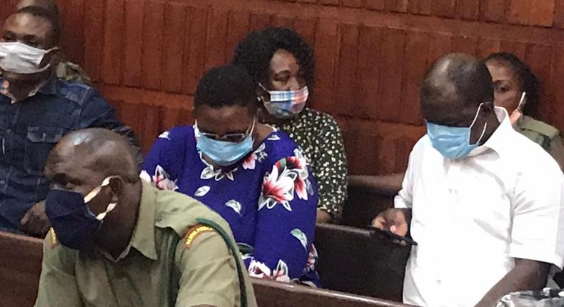 Malindi MP Aisha Jumwa when she appeared in court for her murder case hearing