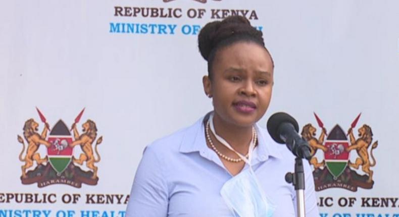 Dr.  Mercy Mwangangi at a press conference at Afya House on Sunday, 05 April 2020.