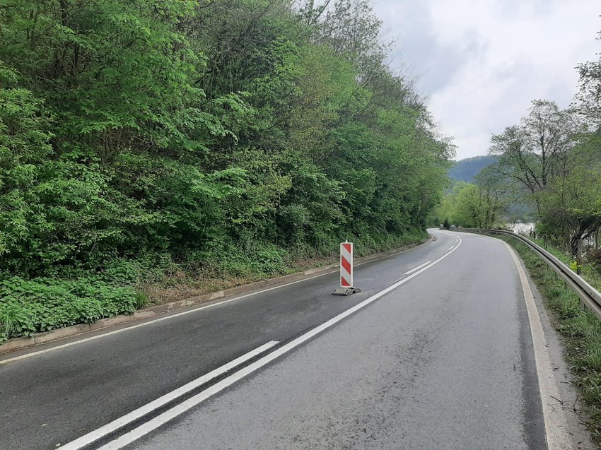 Klizište na magistralnom putu Mali Zvornik - Ljubovija