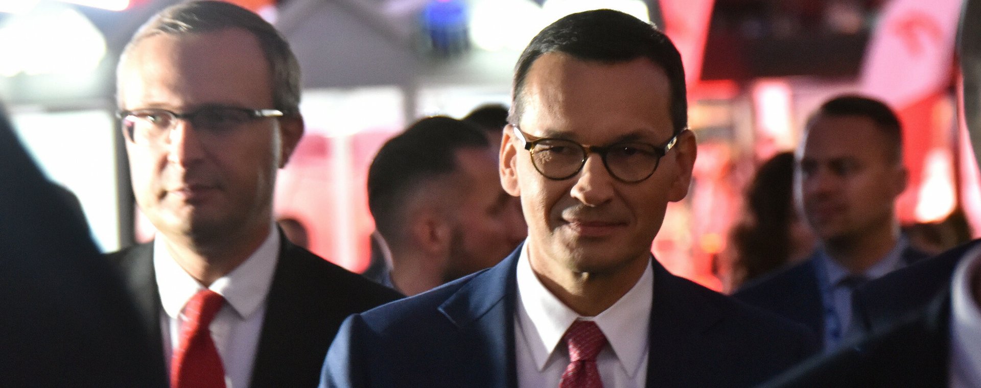 Szef Polskiego Funduszu Rozwoju Paweł Borys i premier Mateusz Morawiecki