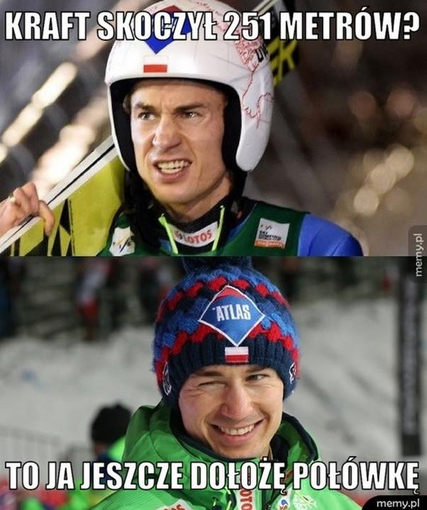 PŚ w Planicy: Stoch z rekordem skoczni, nasi z Pucharem Narodów. MEMY