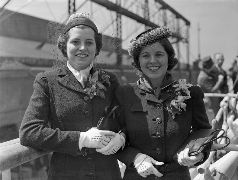 Od lewej: siostry Euncie i Rosemary Kennedy, 1938 r.