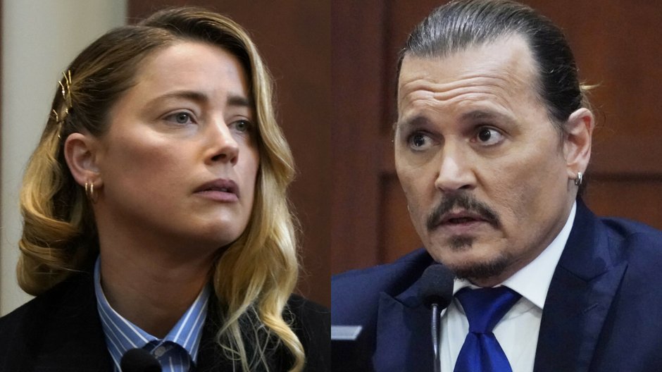 Amber Heard i Johnny Depp w sądzie (fot. East News/Elizabeth Frantz, AP)