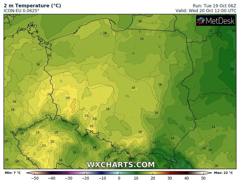 Temperatura wzrośnie. Możliwe nawet 22 st. C