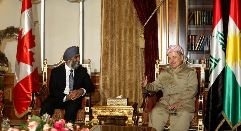 Canadian Defense Minister Harjit Sajjan - who met Kurdish leader Massud Barzani in Erbil in July 2016 - says that Canada will continue to train Kurdish militia for two more years as part of the US-led coalition fighting the Islamic State group in Iraq