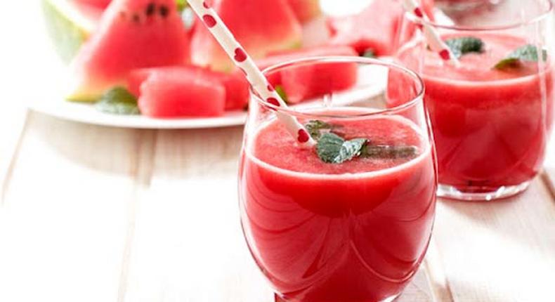 Watermelon and ginger drink