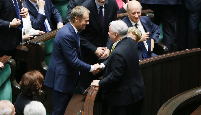 Pojednanie Kaczyńskiego i Tuska