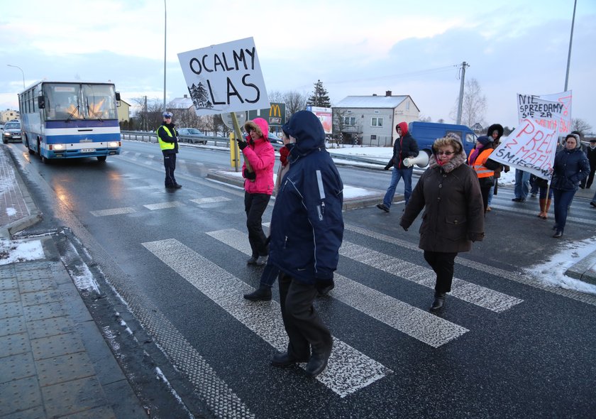 Protest w Dębem Wielkim