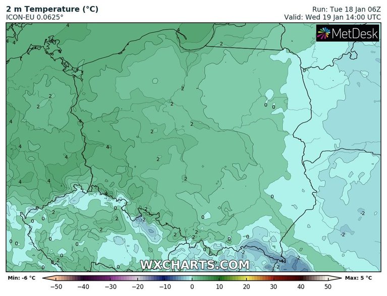 Temperatura na ogół będzie dodatnia