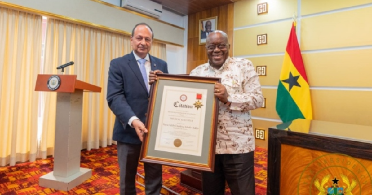 Nana Addo receives highest international diplomacy award - Vimarsana News