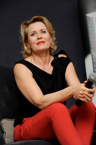 Grażyna Szapołowska na premierze swojej książki 'Ścigając pamięć'