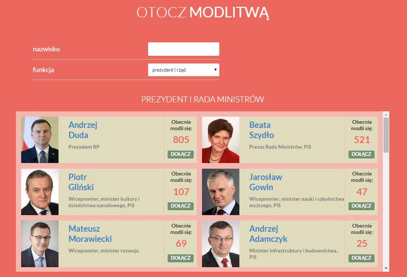 Za tych polityków Polacy modlą się w internecie