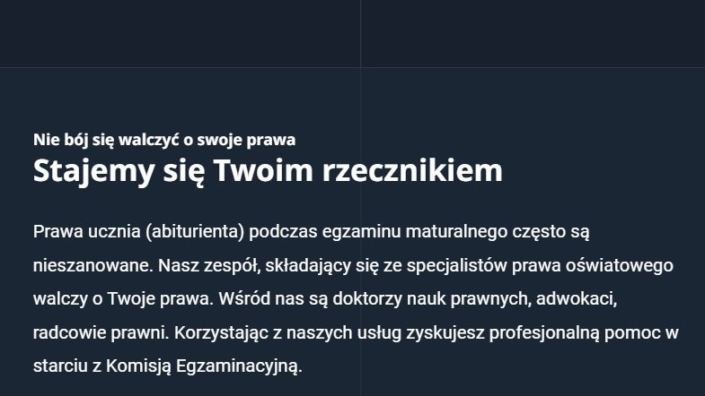 Fragment ogłoszenia "specjalistów prawa oświatowego"