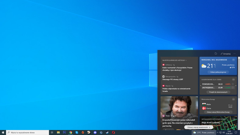 Windows 10 - news feed