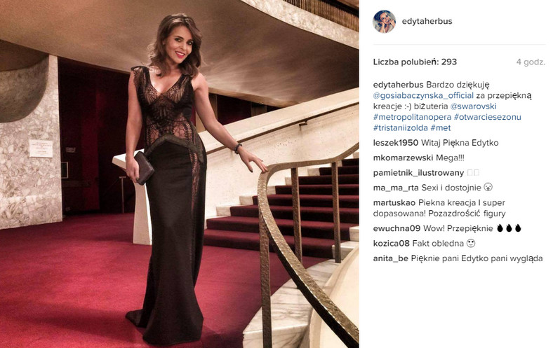 Edyta Herbuś na Instagramie